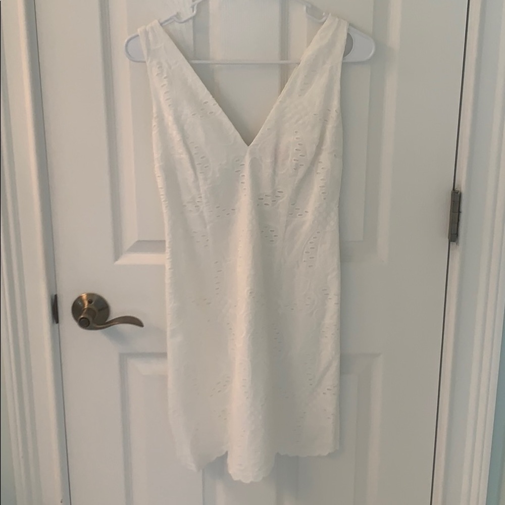 Lilly Pulitzer white scalloped bottom dress